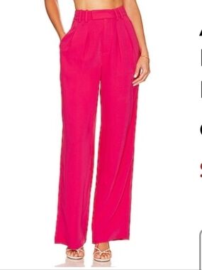 L'ACADEMIE ALISA FUSHIA PINK TROUSSERS STREGTH LEG NWOT WOMENS SIZE SMALL